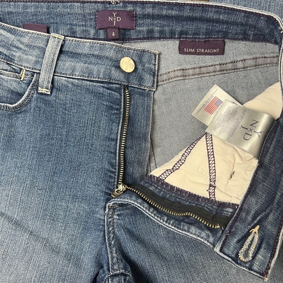 NYDJ Slim Straight Blue Jeans Pants Denim ((size 4)) - Picture 6 of 9